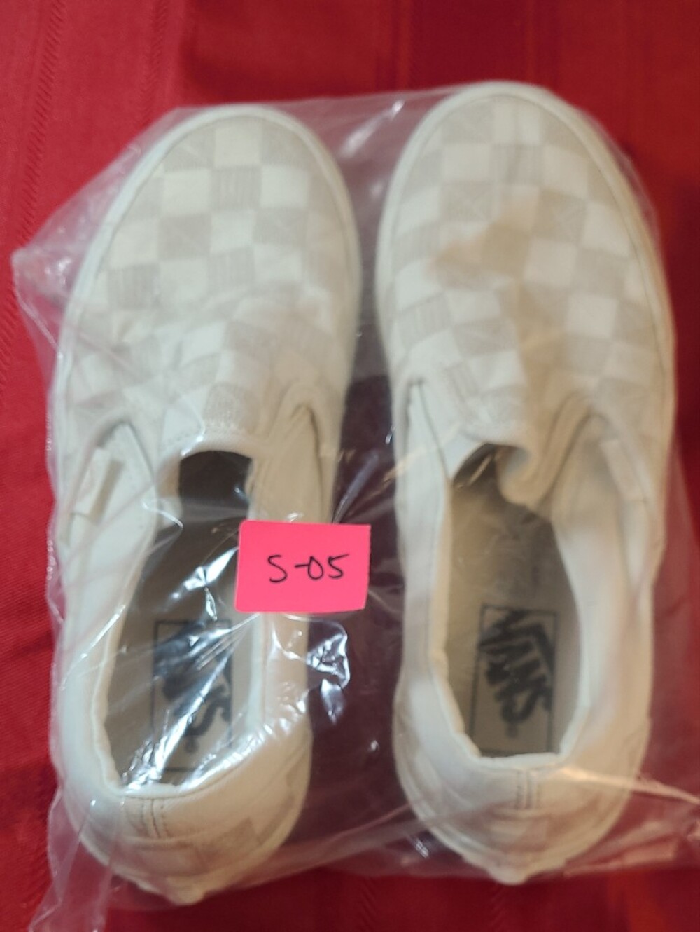 Vans All White Checkerboard Women’s Slip-On Skate Shoes Sneakers Size 8 - Picture 8 of 8
